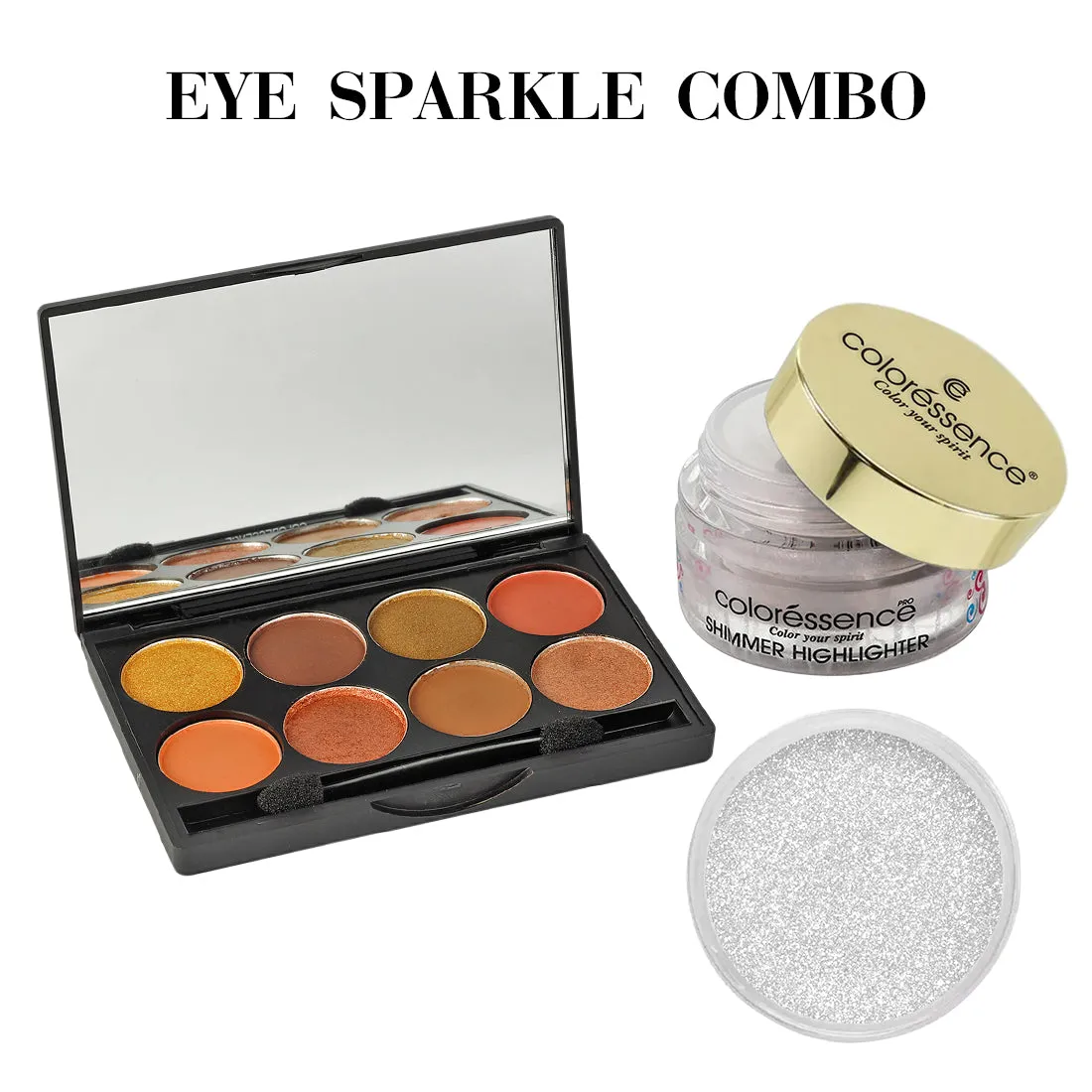 Combo of Glided Gala Eyeshadow Palette   Shimmer Highlighter