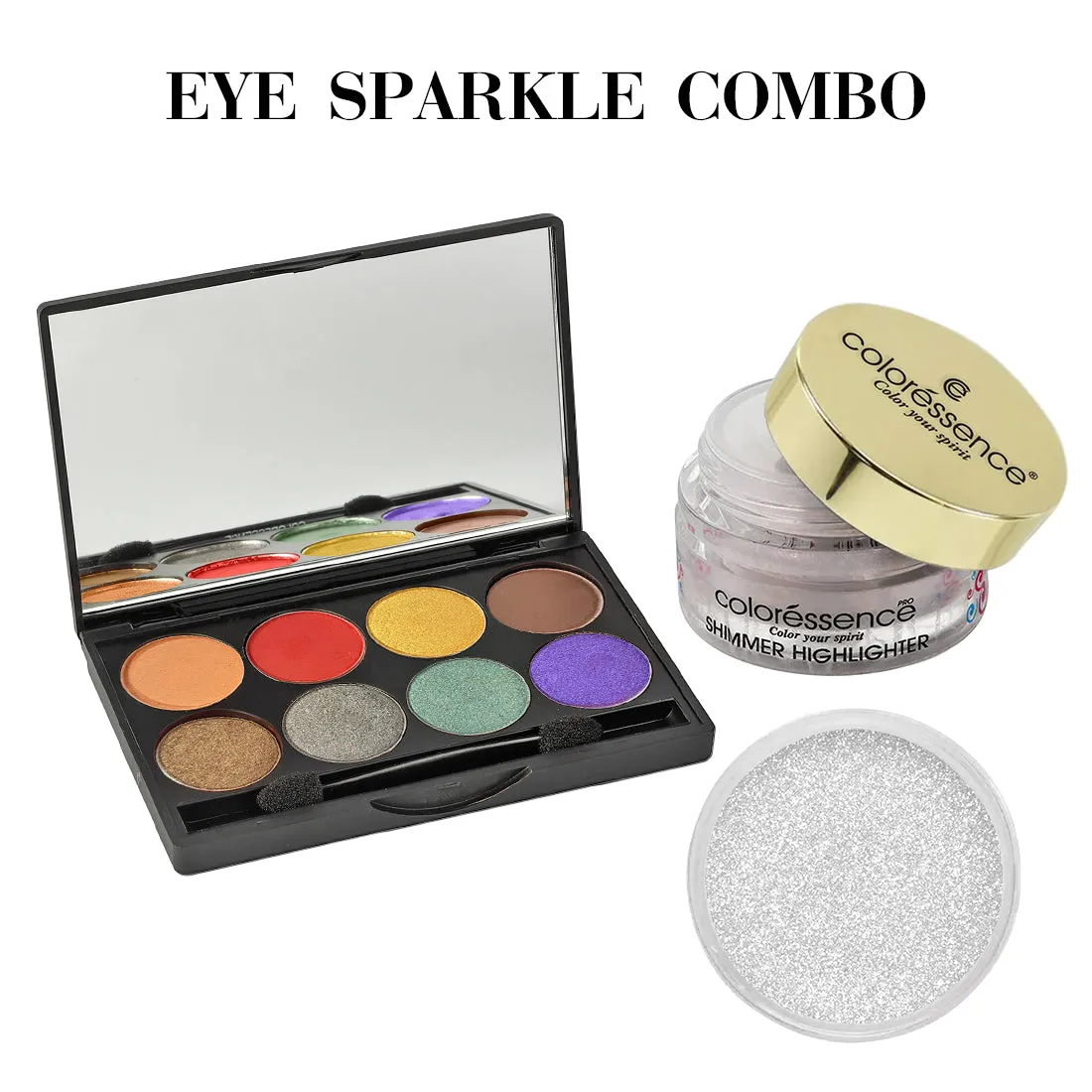 Combo of Glided Gala Eyeshadow Palette   Shimmer Highlighter