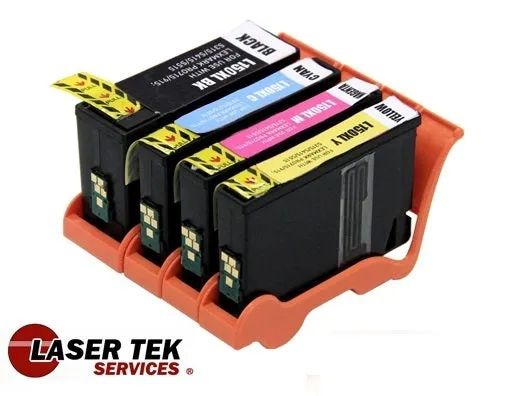 Compatible Lexmark 150XL 4-Set High Yield Ink Cartridges: 1BK, 1C, 1M, 1Y