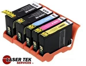 Compatible Lexmark 150XL 5-Set High Yield Ink Cartridges: 2BK, 1C, 1M, 1Y