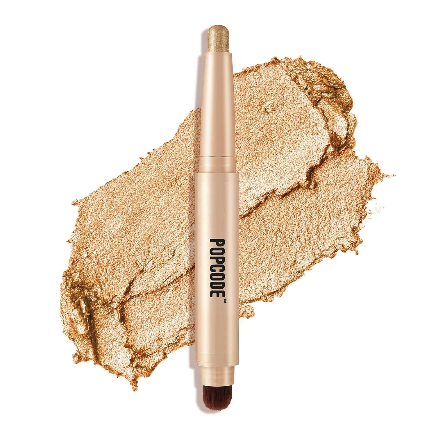Cream to Powder Waterproof Eyeshadow Stick, Longwear, Easy-to-Apply, Smudge-Proof Shimmer Eyeshadow Pencil (001 Champagne Shimmer)
