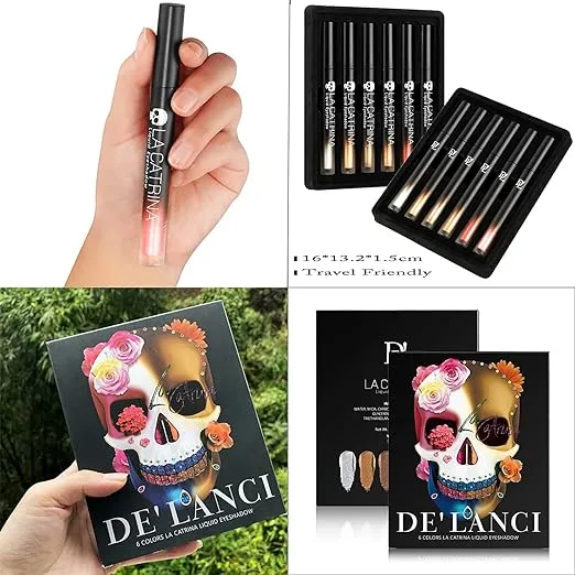 DE'LANCI 6 Color Liquid Glitter Eyeshadow Set