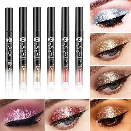 DE'LANCI 6 Color Liquid Glitter Eyeshadow Set