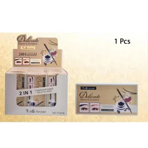 Delicate Eyebrow & Gel Eyeliner Black   Brown