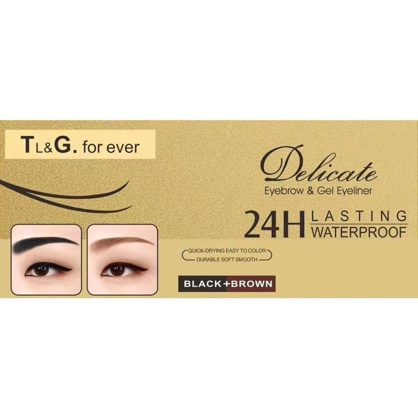 Delicate Eyebrow & Gel Eyeliner Black   Brown