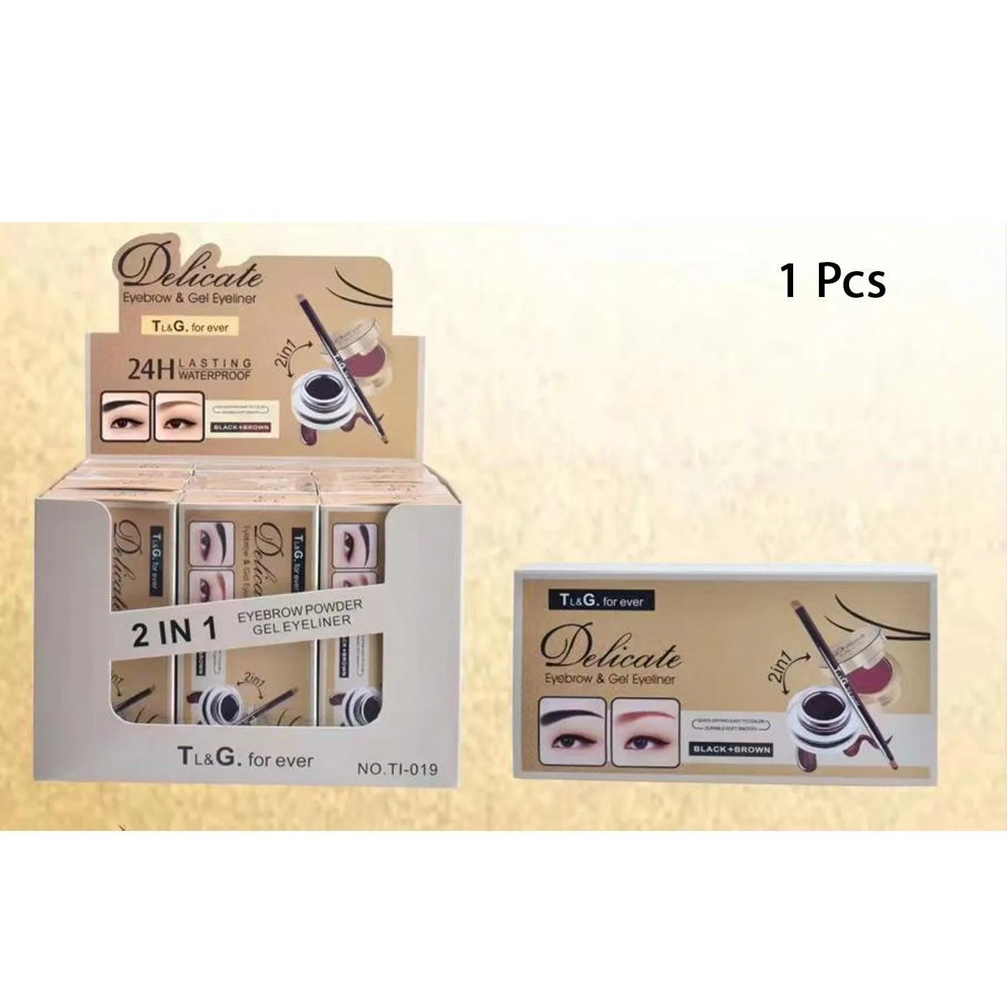 Delicate Eyebrow & Gel Eyeliner Black   Brown