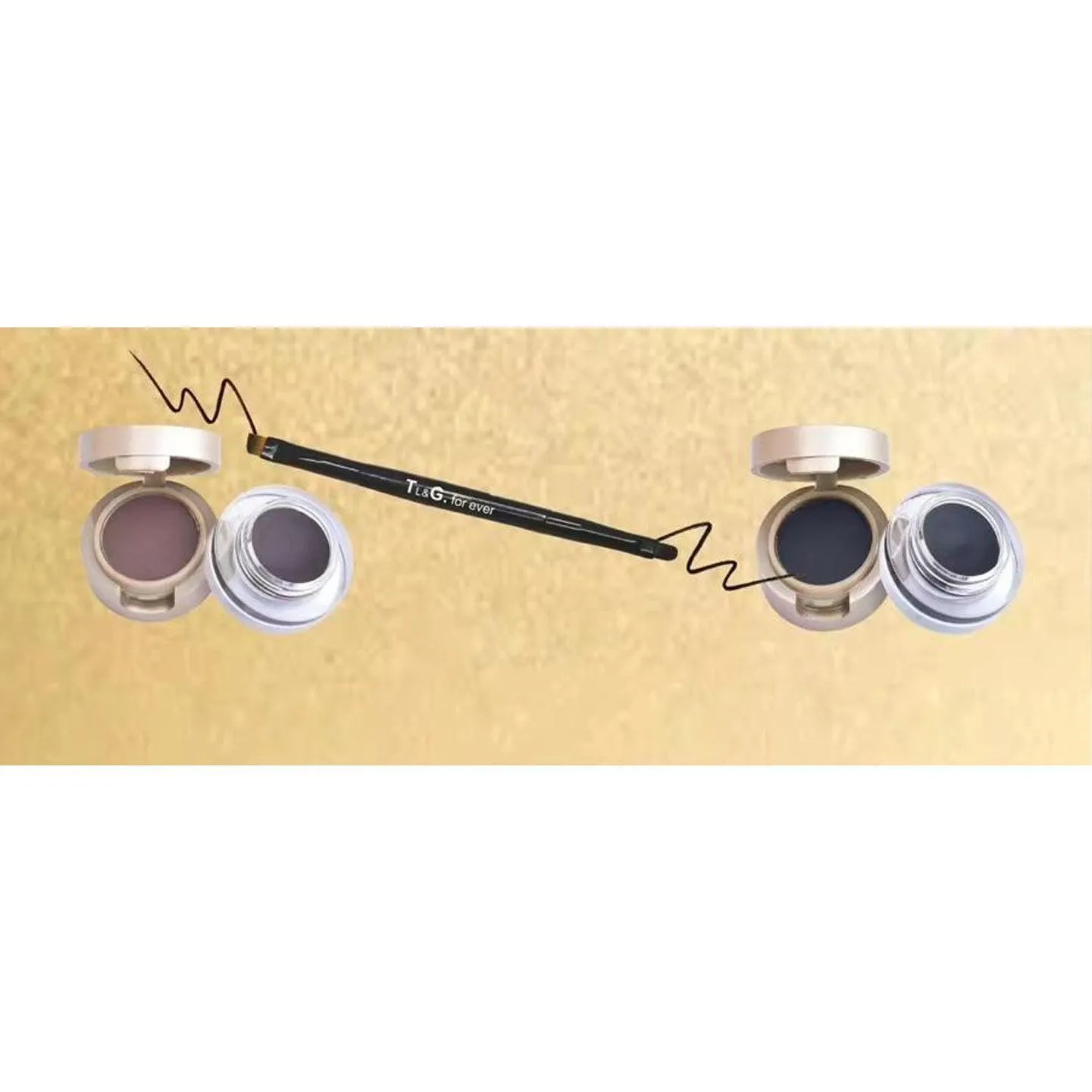 Delicate Eyebrow & Gel Eyeliner Black   Brown