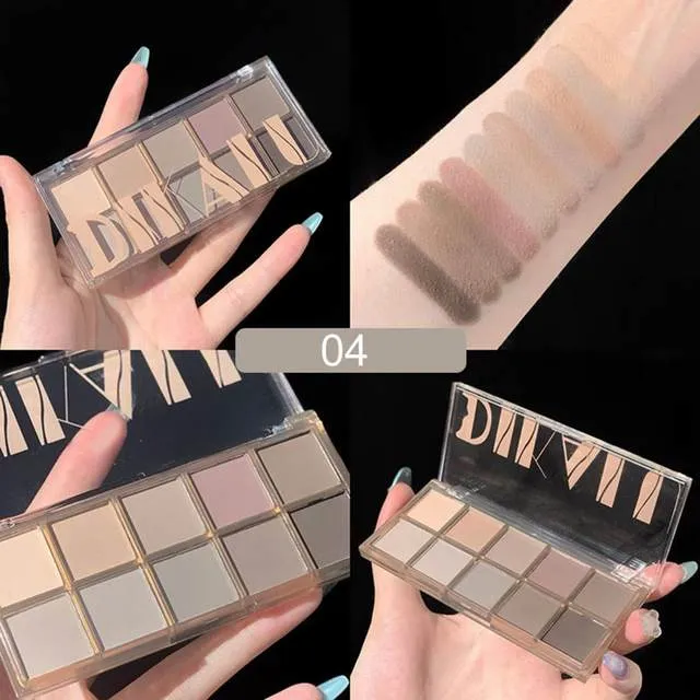 DIKALU Makeup Eyeshadow Palette Long lasting Vibrant Color Mineral Powder Super Glitter Pearly Matte Earth Color Eyeshadow