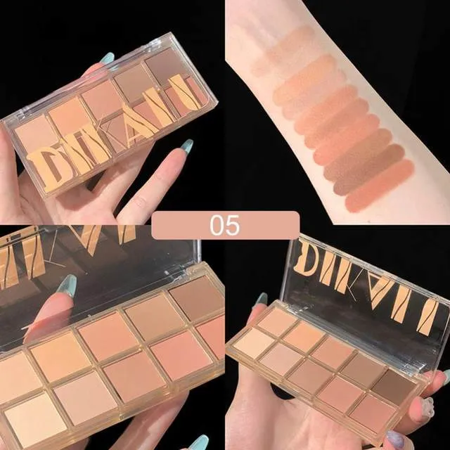 DIKALU Makeup Eyeshadow Palette Long lasting Vibrant Color Mineral Powder Super Glitter Pearly Matte Earth Color Eyeshadow