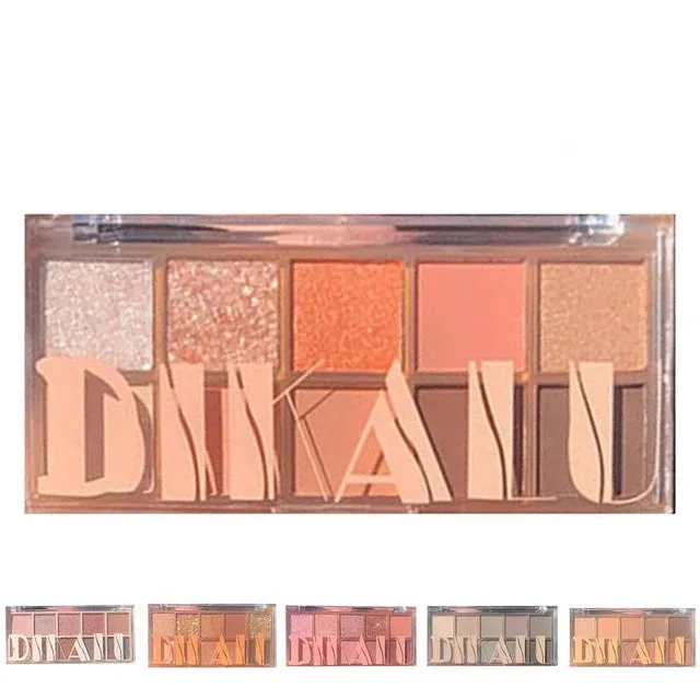 DIKALU Makeup Eyeshadow Palette Long lasting Vibrant Color Mineral Powder Super Glitter Pearly Matte Earth Color Eyeshadow