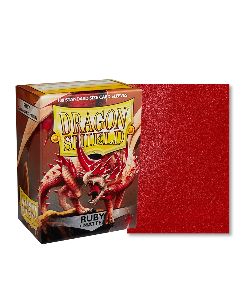 Dragon Shields: (100) Matte Ruby
