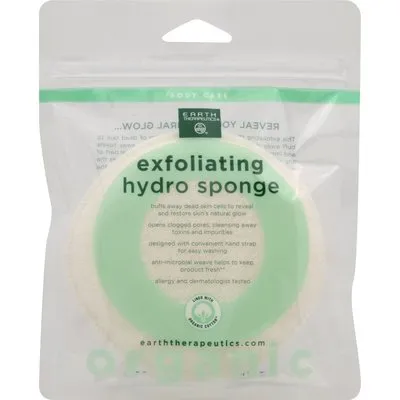 Earth Therapeutics Organic Cotton Round Sponge 1 CT [UNFI #03184] T