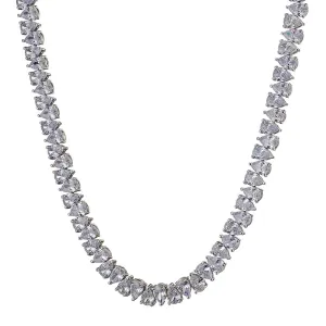 Eleganza Rose Gold Choker Necklace with white Zirconia