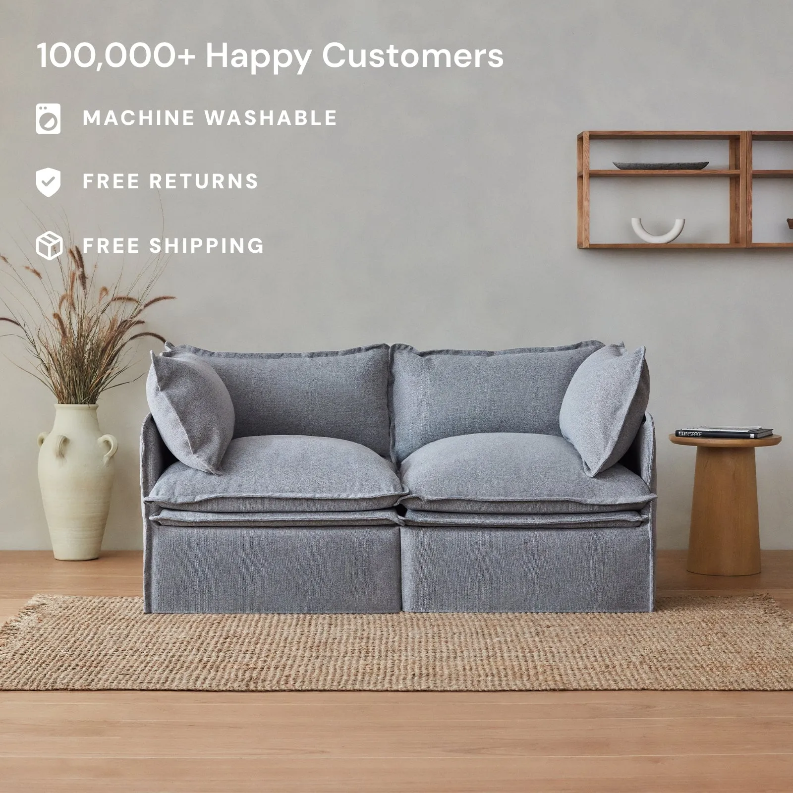 Elevate Comfort Layer for 8-Seater Open-Ends U-Sectional in Powder