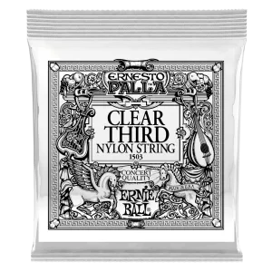 Ernie Ball 1503EB 6-Pack Clear 3rd Ernesto Palla Nylon Classical Guitar Strings - 0.040