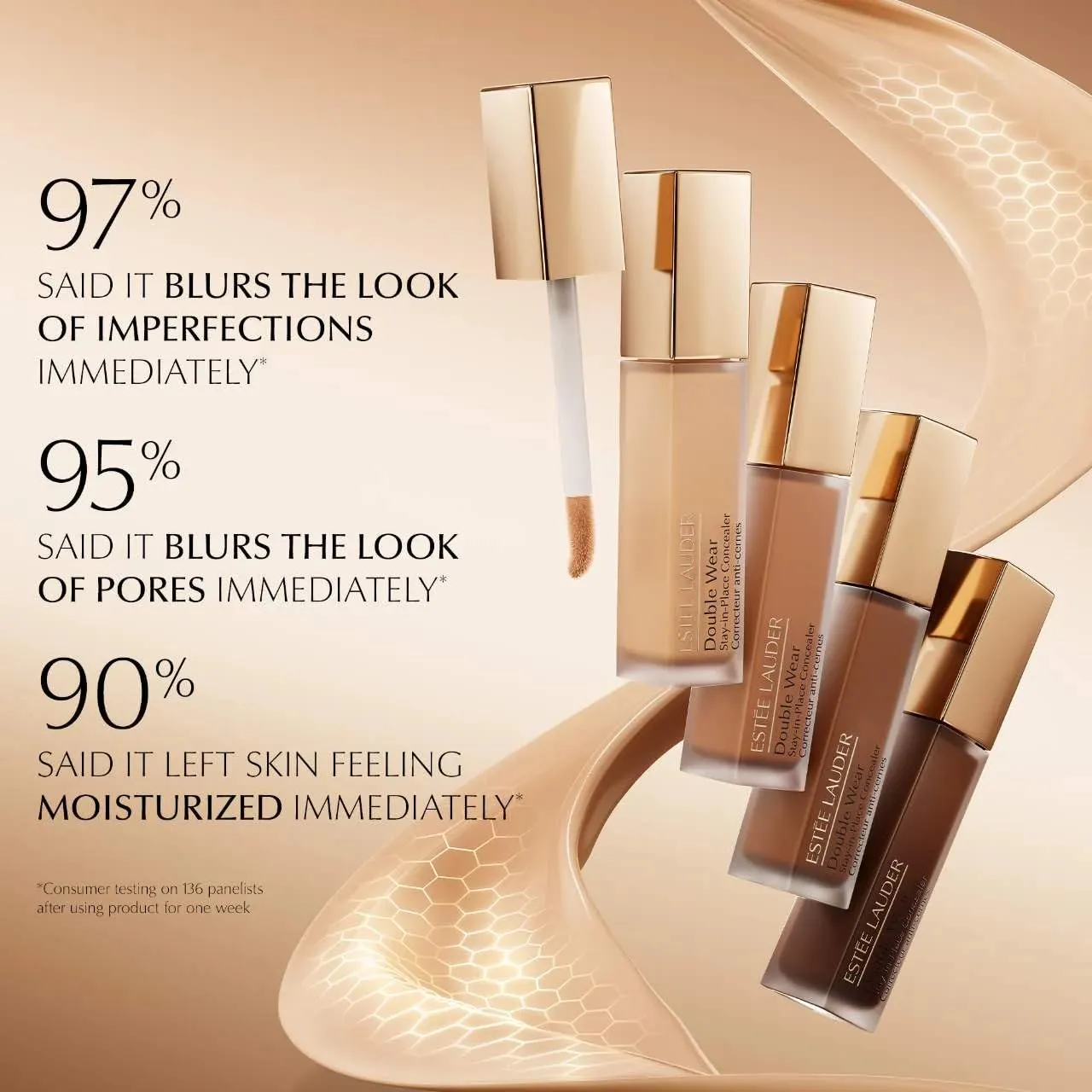 Este Lauder Double Wear Stay-in-Place Flawless 24-Hour Concealer | Longwear | Soft Matte Finish, Medium-to-Full Coverage | Hydrating, 0.4 Fl Oz