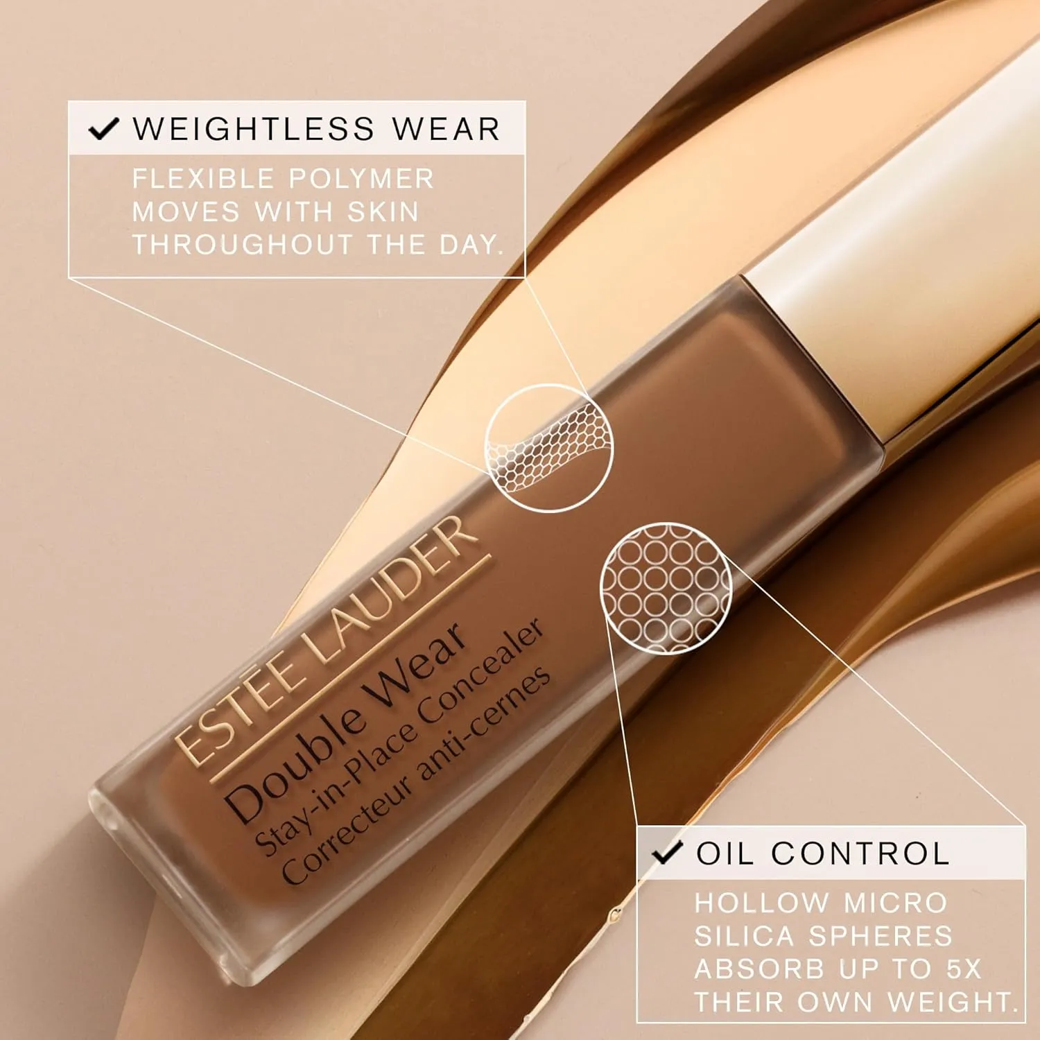 Este Lauder Double Wear Stay-in-Place Flawless 24-Hour Concealer | Longwear | Soft Matte Finish, Medium-to-Full Coverage | Hydrating, 0.4 Fl Oz
