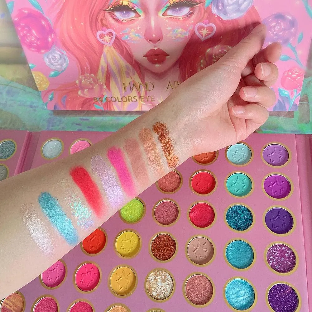 Eyeshadow Blush Highlight Cosmetics Plate  All in One Matte Glitter Pearl Makeup Palette