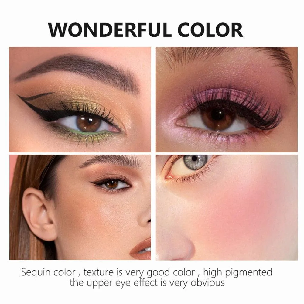 Eyeshadow Blush Highlight Cosmetics Plate  All in One Matte Glitter Pearl Makeup Palette