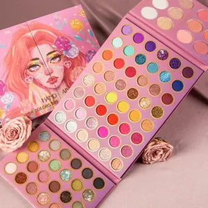 Eyeshadow Blush Highlight Cosmetics Plate  All in One Matte Glitter Pearl Makeup Palette