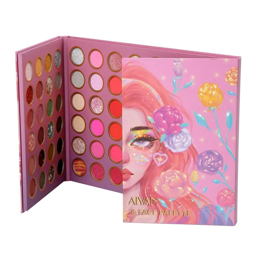 Eyeshadow Blush Highlight Cosmetics Plate  All in One Matte Glitter Pearl Makeup Palette