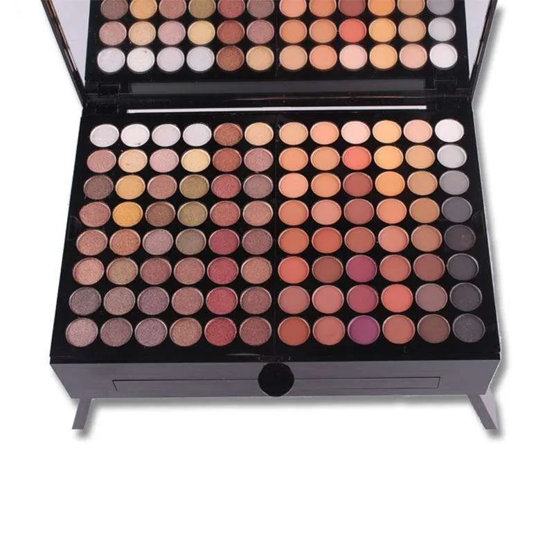 Eyeshadow makeup kit Cosmetic Make up Piano Box Set, 190 Colors, Combination with Eyeshadow /Facial Blusher /Eyebrow Powder /Eyeliner Pencil /Mirror, All-in-1 Makeup Gift Set
