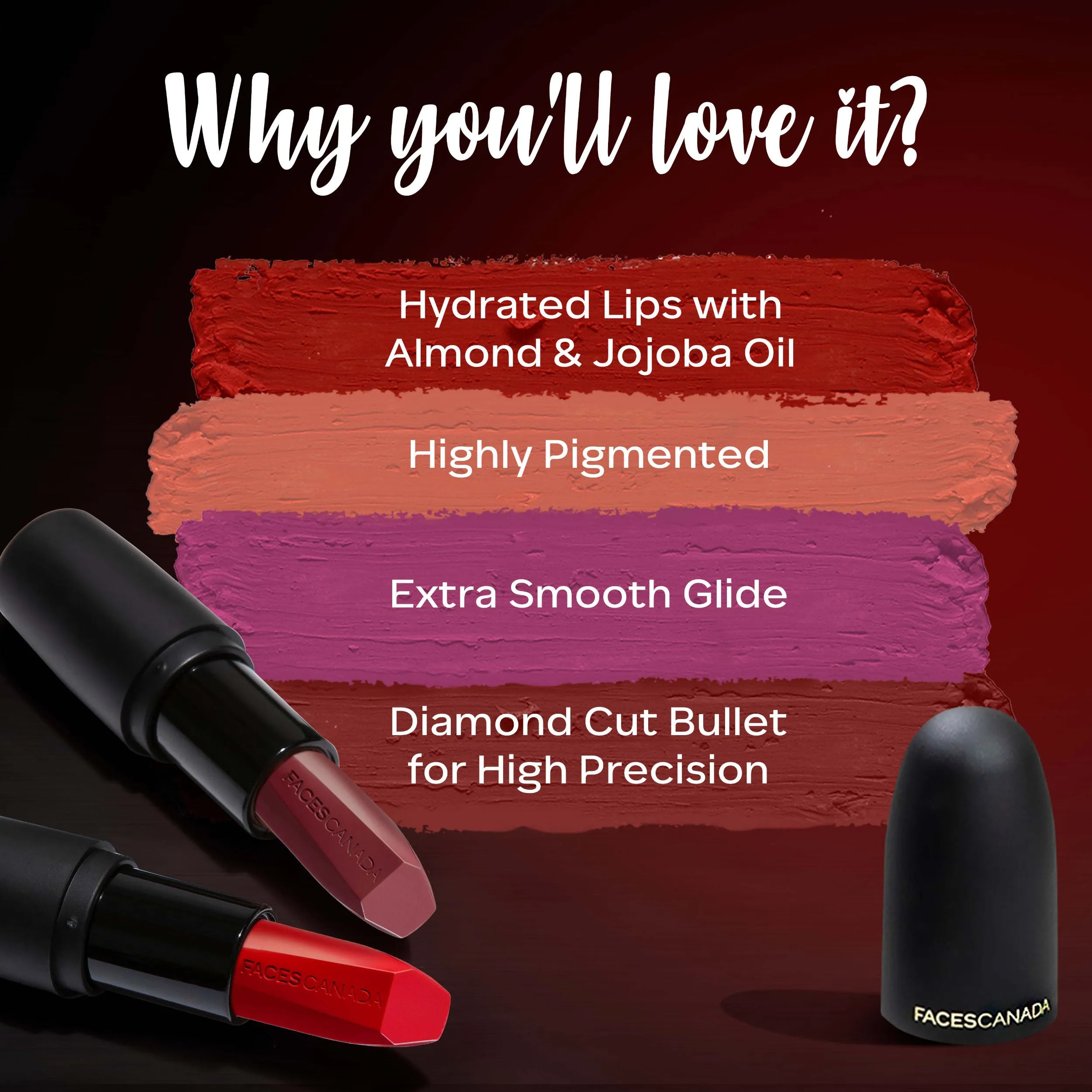 Faces Canada Weightless Matte Lipstick |Jojoba and Almond Oil enriched| Highly pigmented | Smooth One Stroke Weightless Color | Keeps Lips Moisturized | Shade - Pretty Sepia 4 g