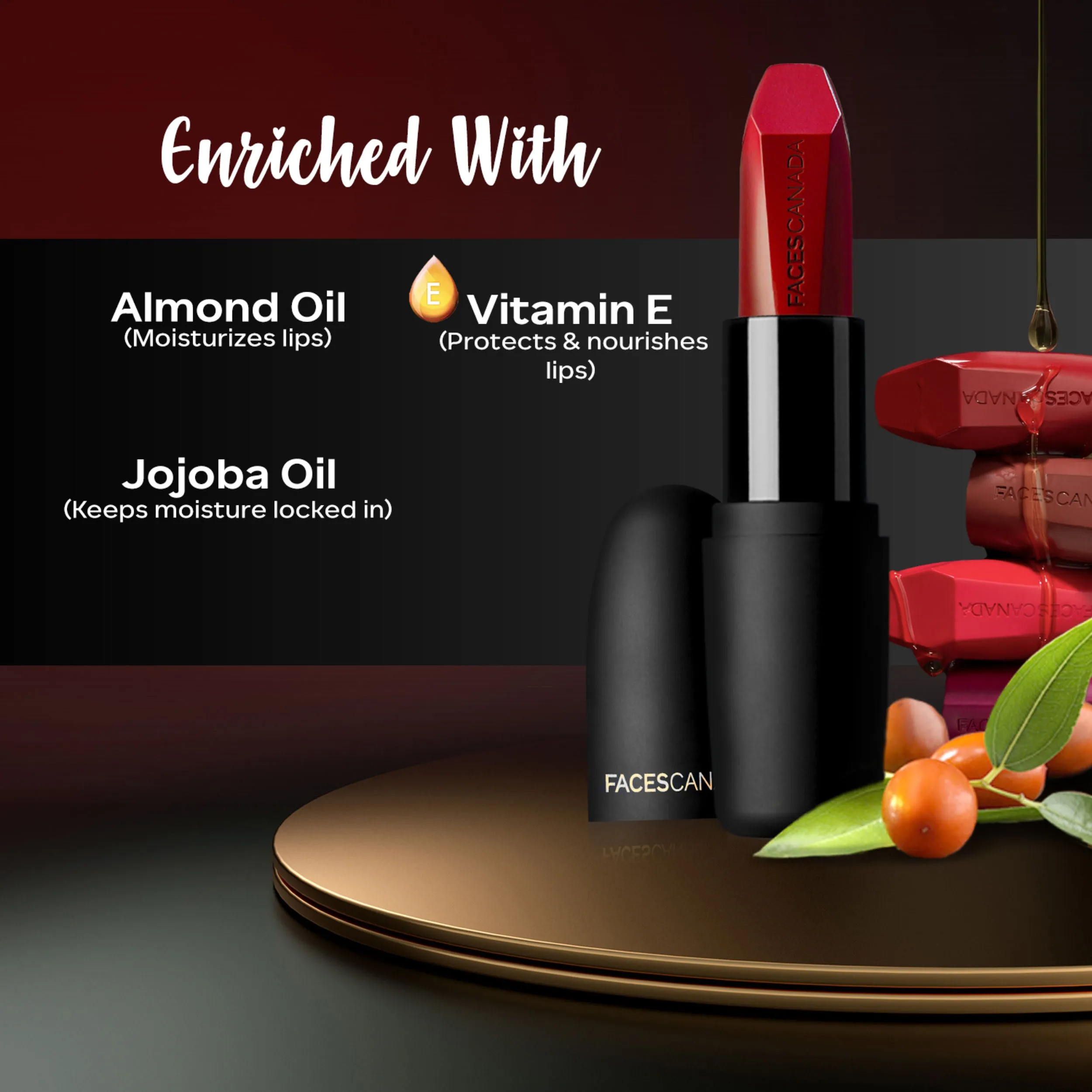 Faces Canada Weightless Matte Lipstick |Jojoba and Almond Oil enriched| Highly pigmented | Smooth One Stroke Weightless Color | Keeps Lips Moisturized | Shade - Pretty Sepia 4 g