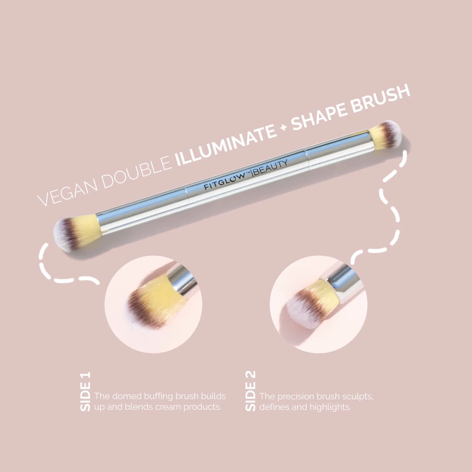 FITGLOW BEAUTY - Teddy Double Illuminate   Shape Brush