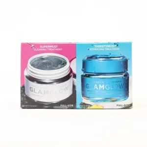 Glamglow Supermud Clearing, Thirstymud Hydrating Treatment Duo  / New With Box
