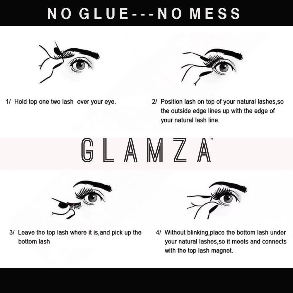 Glamza Magnetic Eyelashes – 8 Stunning Designs with Free UK Delivery!