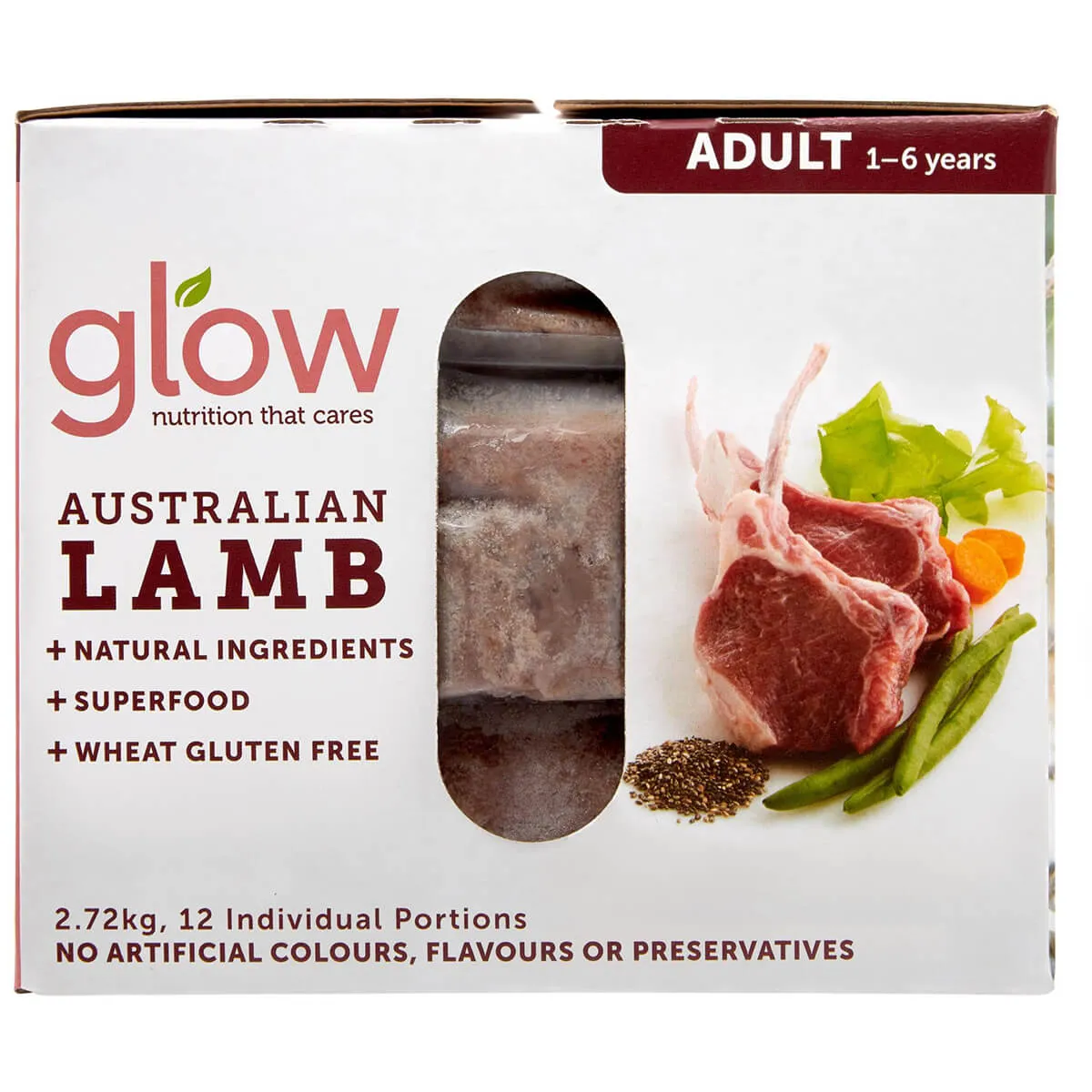 Glow Adult Australian Lamb Raw Dog Food 2.72kg