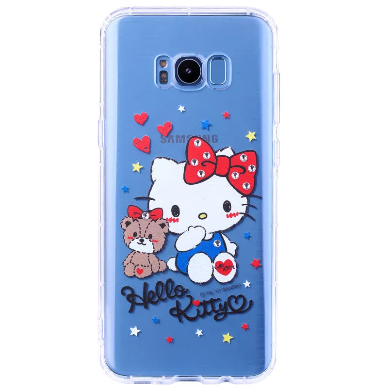 gourmandise Hello Kitty Air Cushion Bling Crystal Rhinestone Diamonds Transparent TPU Cover Case
