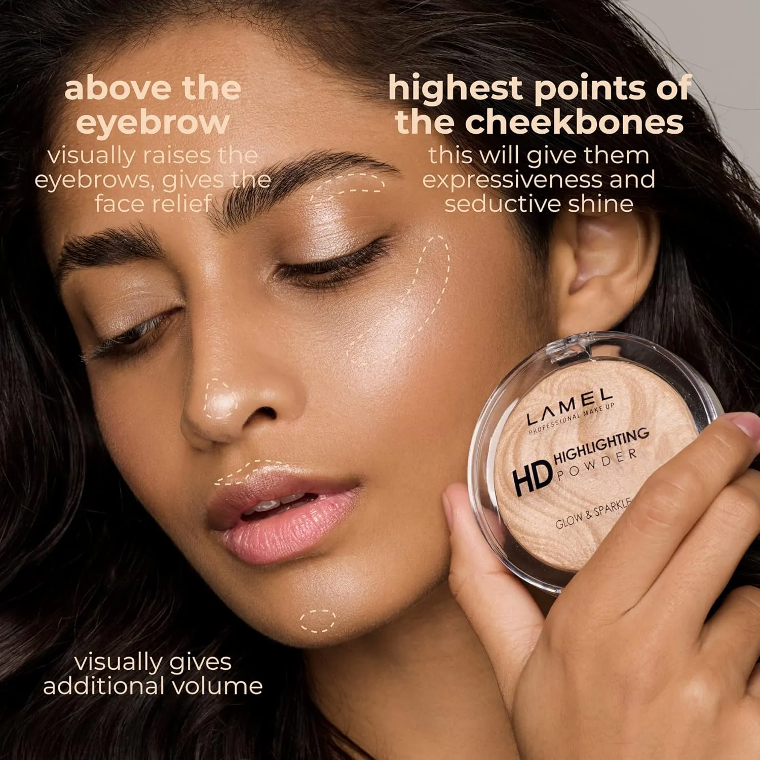 HD Highlighting Face Powder - Natural Glow and Luminous Finish, Baked Blendable Pigmented Formula - Long-lasting & Fade-Resistant Wear, 402 12g/0.42 oz