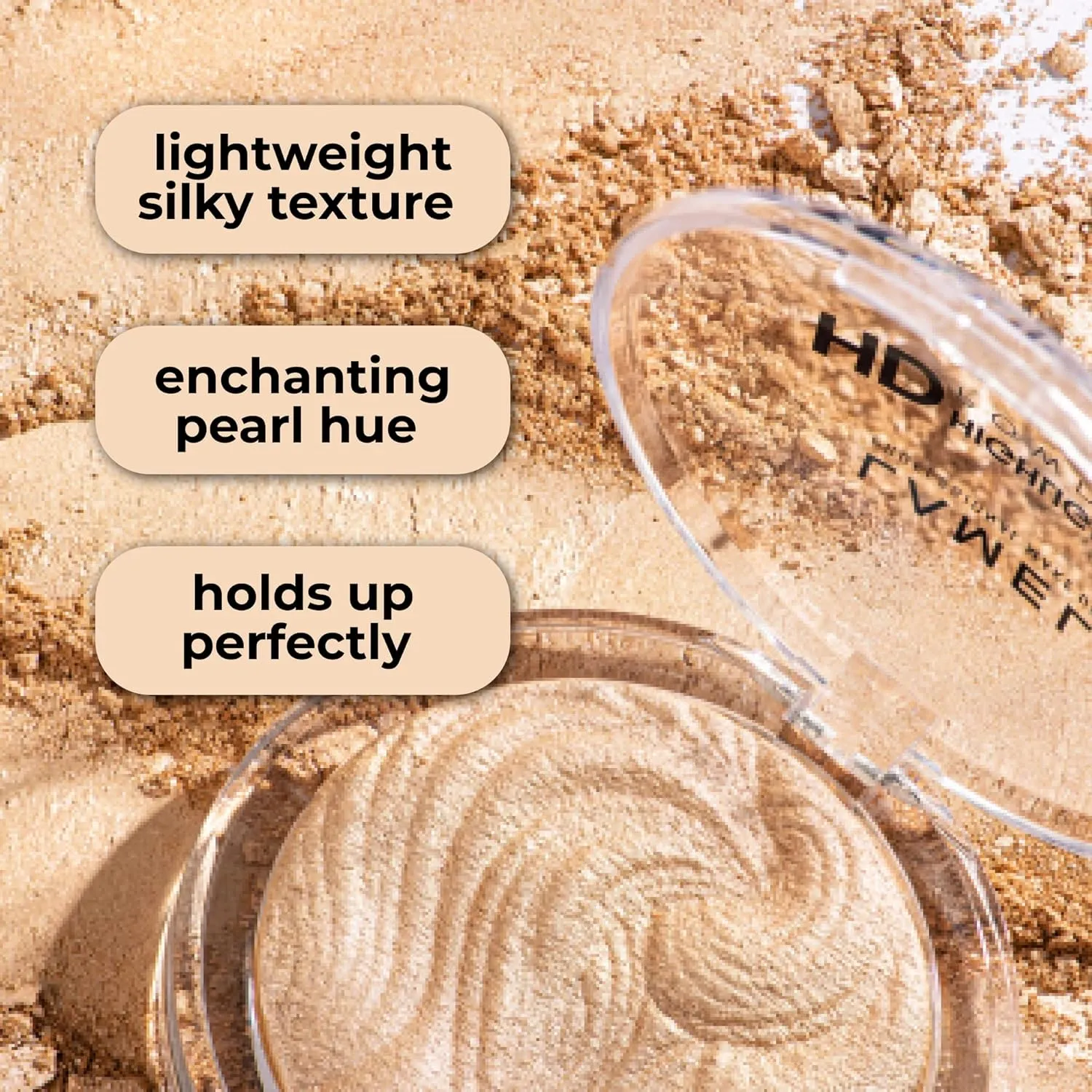 HD Highlighting Face Powder - Natural Glow and Luminous Finish, Baked Blendable Pigmented Formula - Long-lasting & Fade-Resistant Wear, 402 12g/0.42 oz