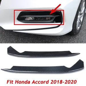 Headlight Front Lamp Eyelid Cover Trim For 2018-2020 Honda Accord, 2Pcs
