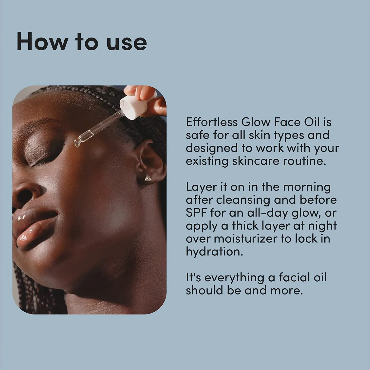 Hers Effortless Glow Face Oil, Lightweight, Hydrating Drops, 1 fl oz