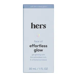 Hers Effortless Glow Face Oil, Lightweight, Hydrating Drops, 1 fl oz