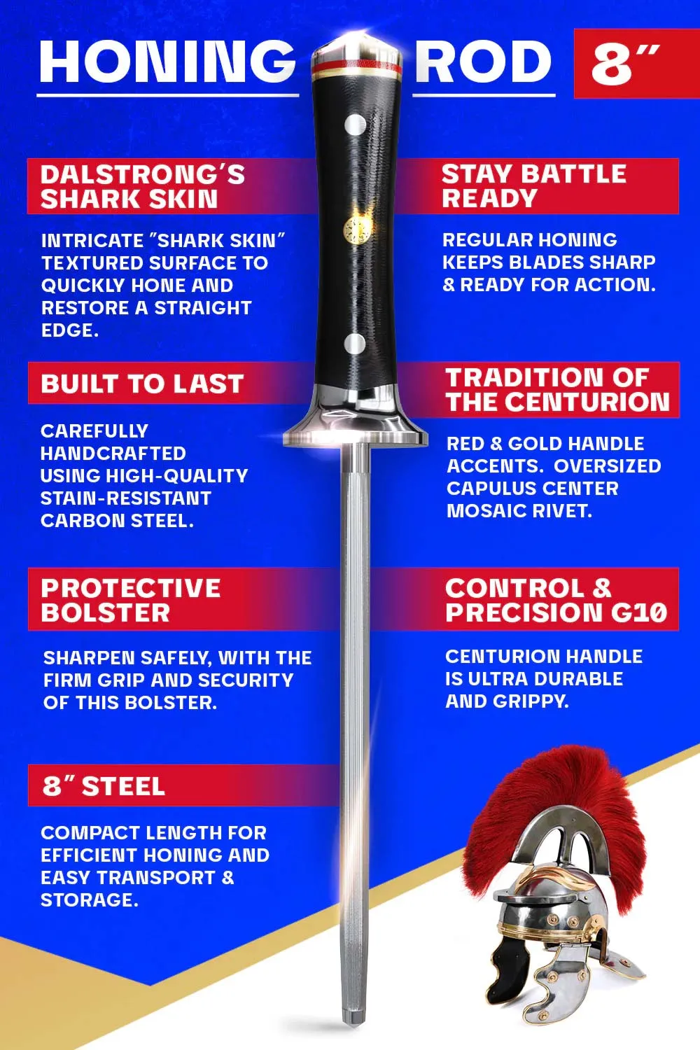 Honing Steel 8" | Centurion Series | Dalstrong ©