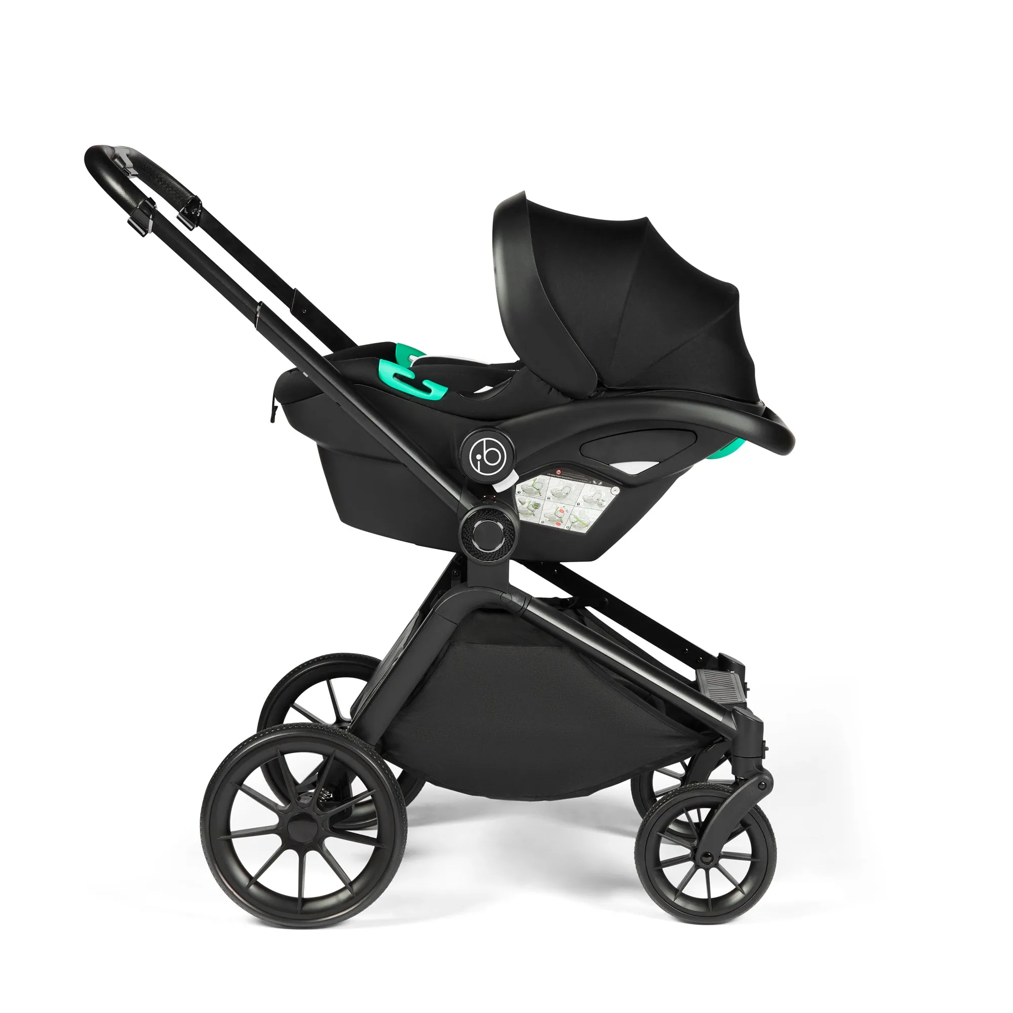 Ickle Bubba Altima All-in-One i-Size Travel System with Isofix Base (Stratus) Sage Green