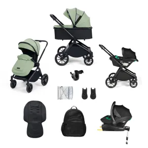 Ickle Bubba Altima All-in-One i-Size Travel System with Isofix Base (Stratus) Sage Green