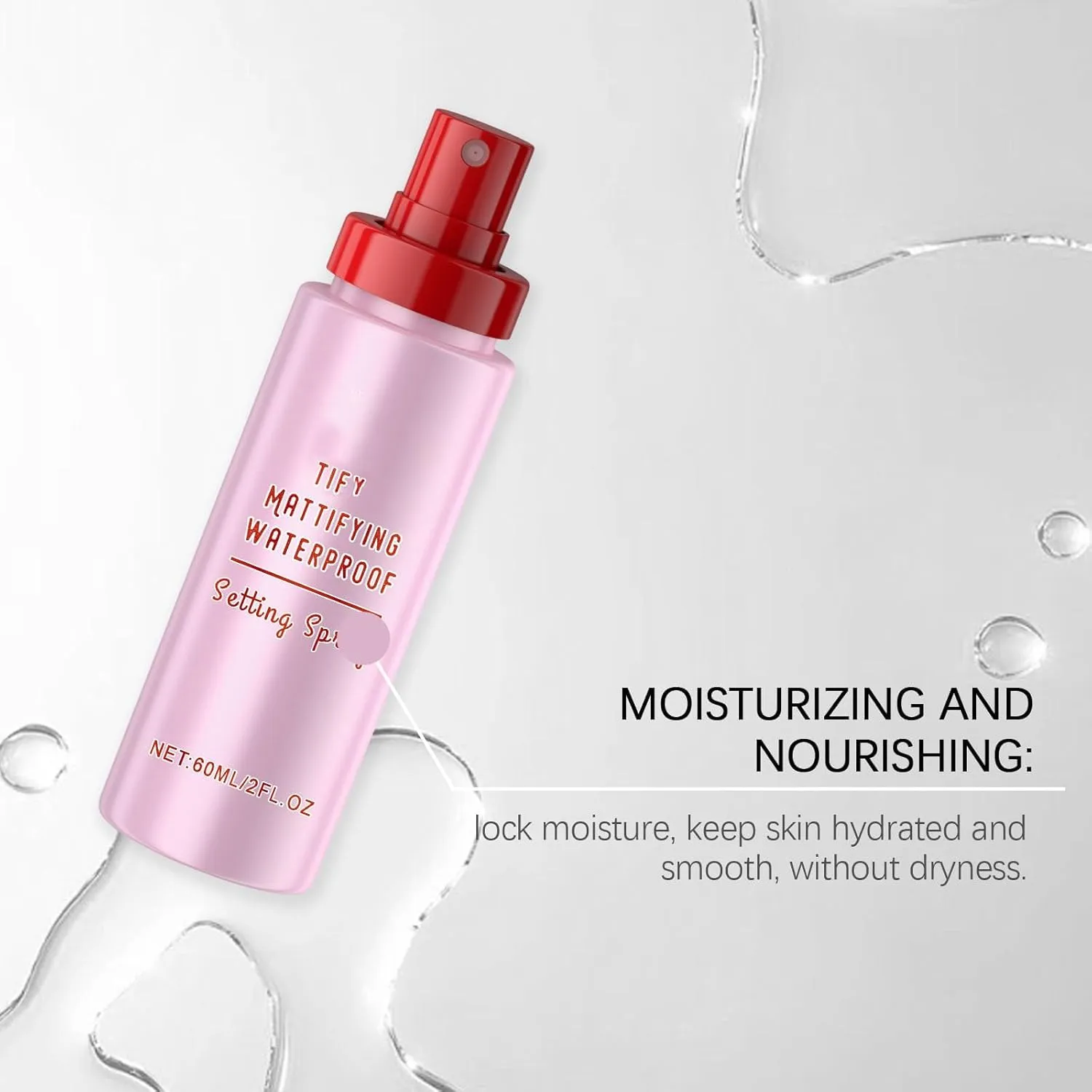 Imaginaryl Powder Glass Setting Spray, Hydrating Makeup Setting Spray For Radiant, Glass-Skin Finish, Imaginary Mattifying Waterproof, Makeup Wear Up To 12 Hours (2pcs)