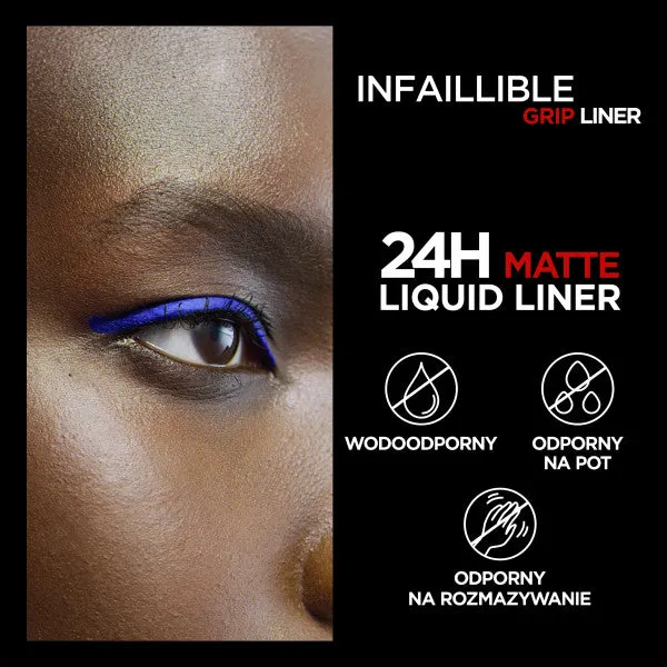 Infaillible Grip 24H Matte Liquid Liner matowy eyeliner w płynie 02 Blue