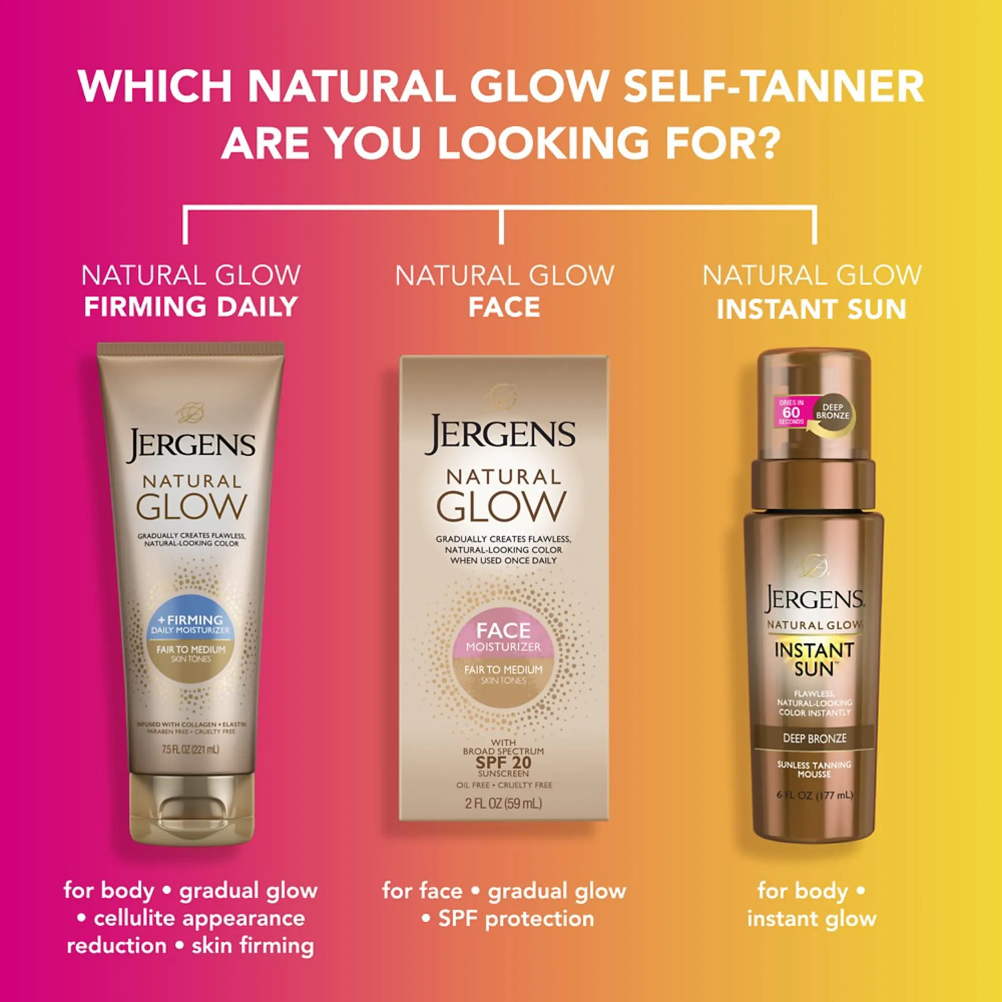 Jergens Natural Glow Face Tanner with SPF 20