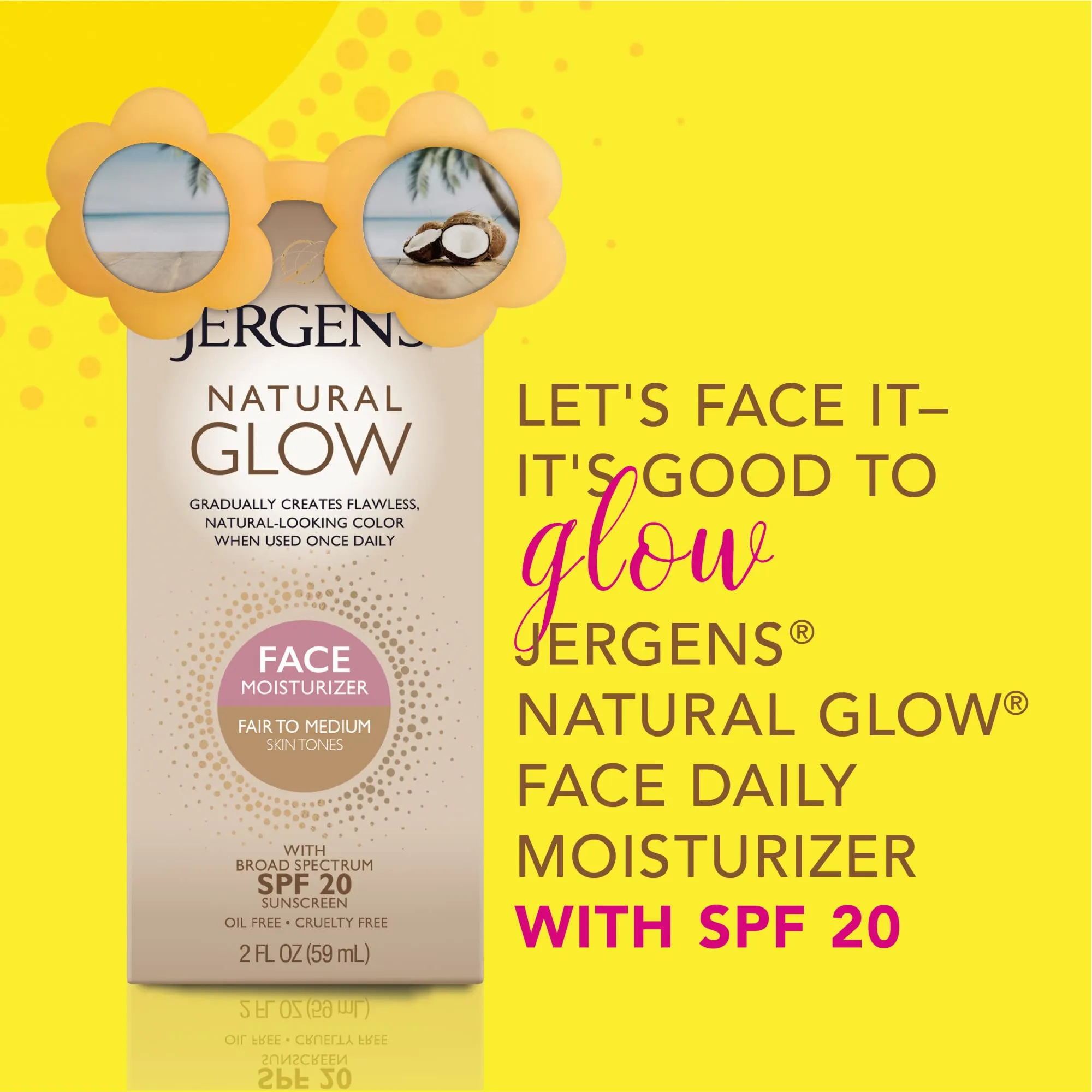 Jergens Natural Glow Face Tanner with SPF 20