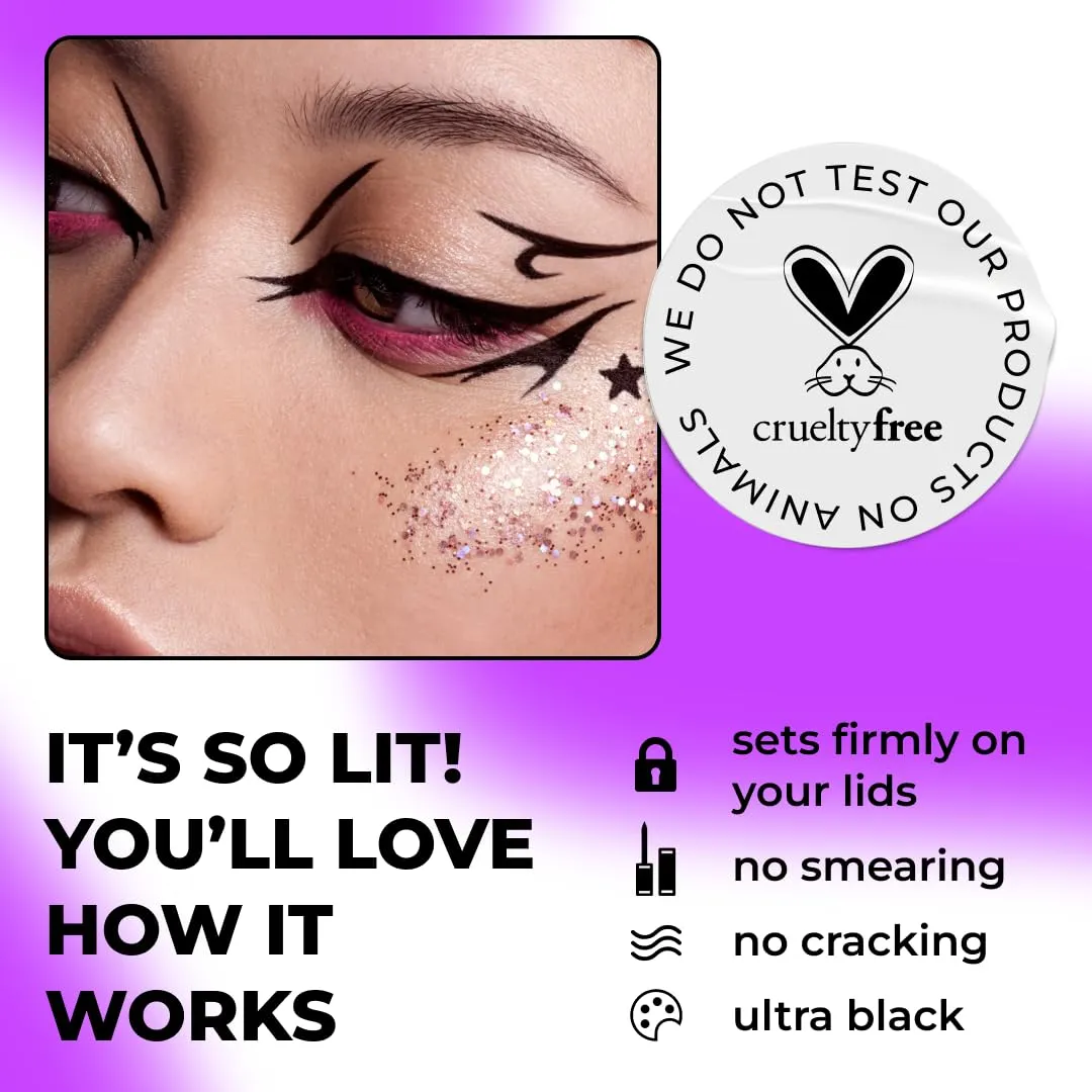 LAMEL Liquid Long-Lasting Eyeliner With Hard Brush 402 Graphite Black