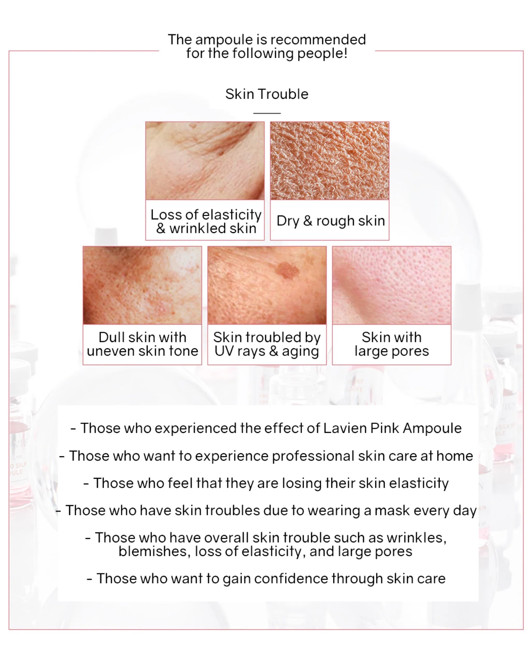 Lavien Amino Silk Skin Ampoule (Pink) / 4000 Micro Shot Skin Roller
