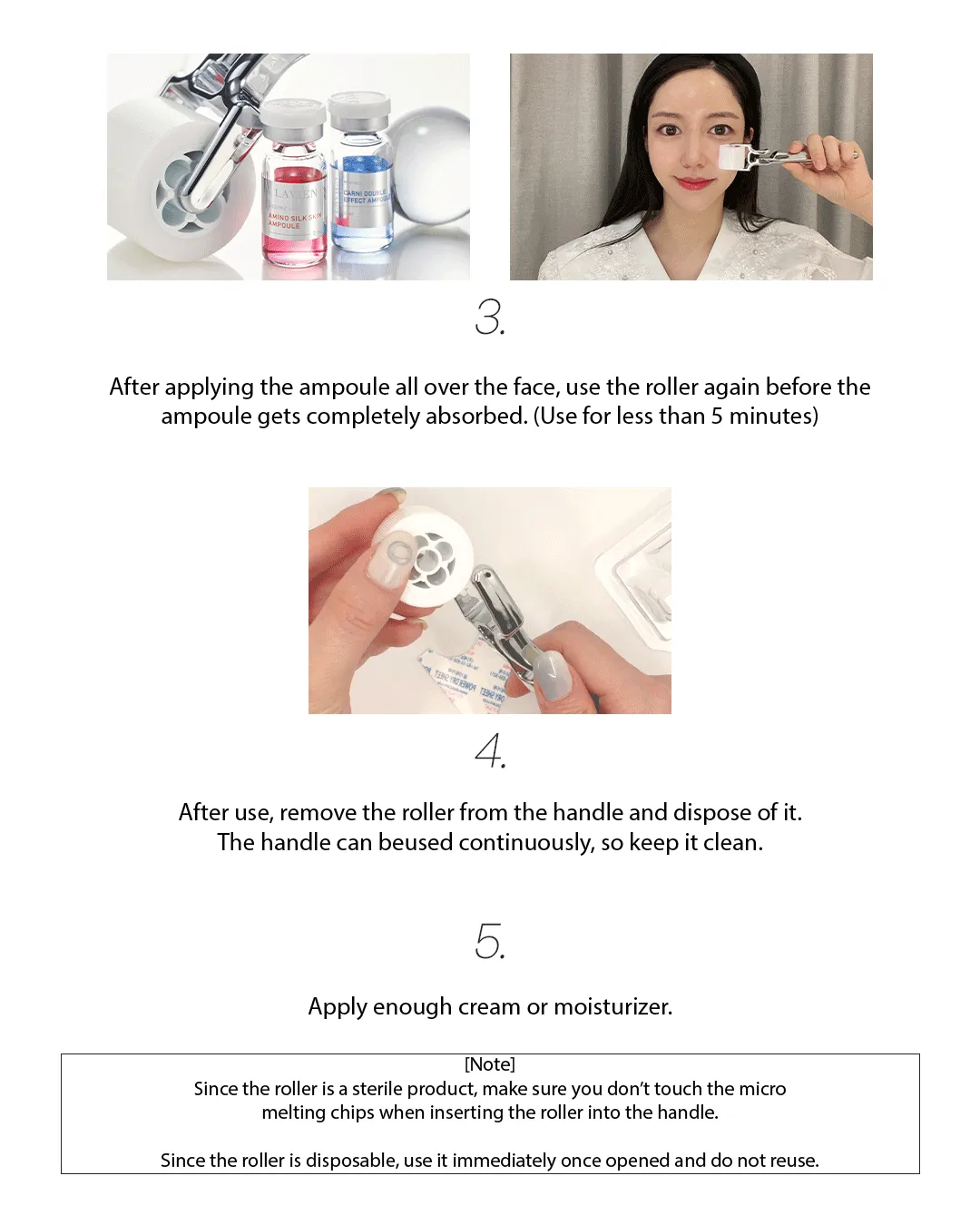 Lavien Amino Silk Skin Ampoule (Pink) / 4000 Micro Shot Skin Roller