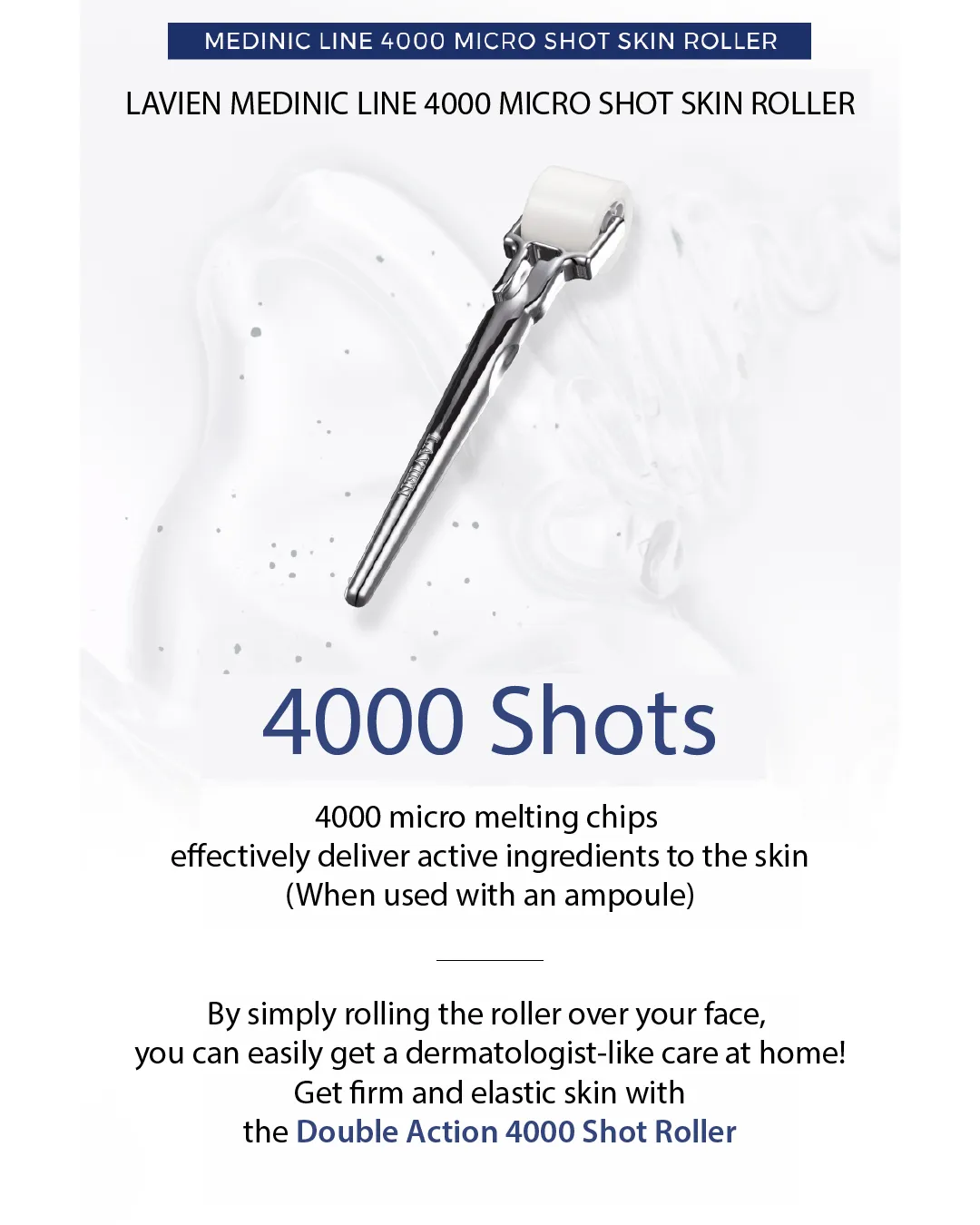 Lavien Amino Silk Skin Ampoule (Pink) / 4000 Micro Shot Skin Roller