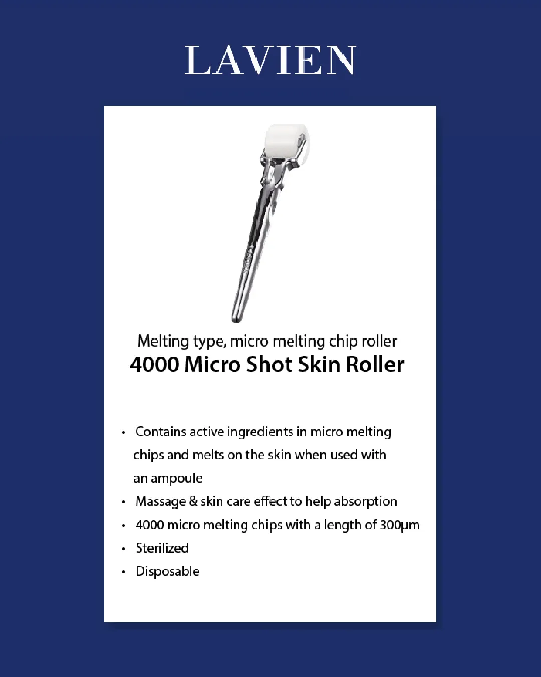 Lavien Amino Silk Skin Ampoule (Pink) / 4000 Micro Shot Skin Roller